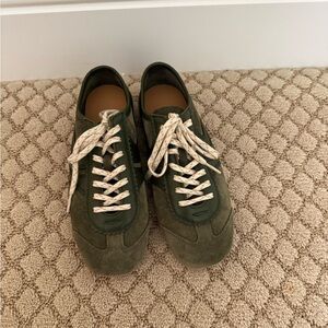 Dries Van Noten Olive Green Sneakers